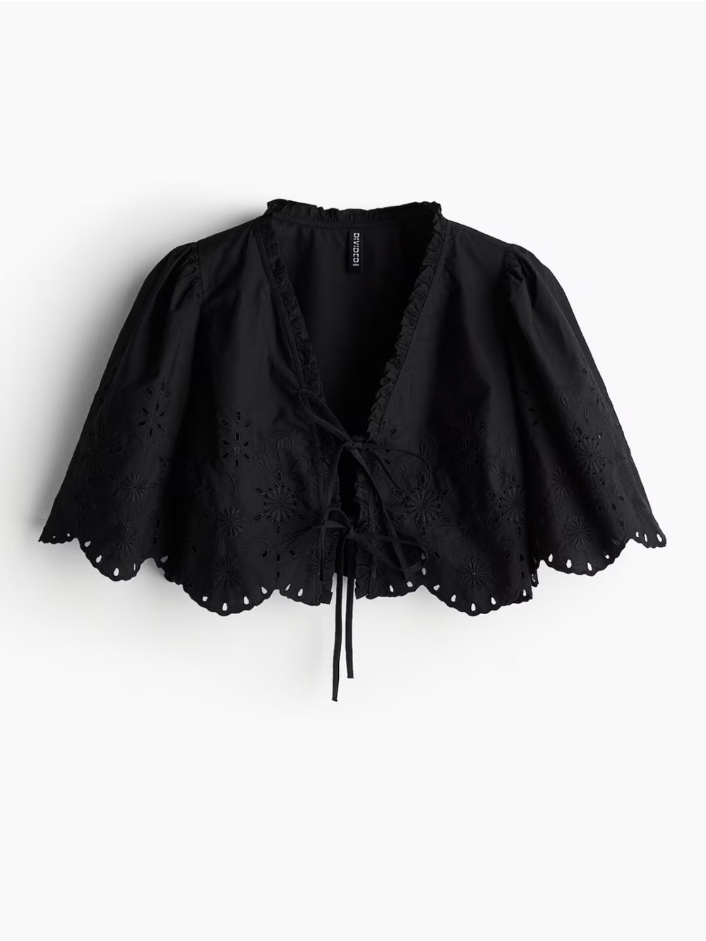 H&M Cropped Broderie Anglaise Blouse